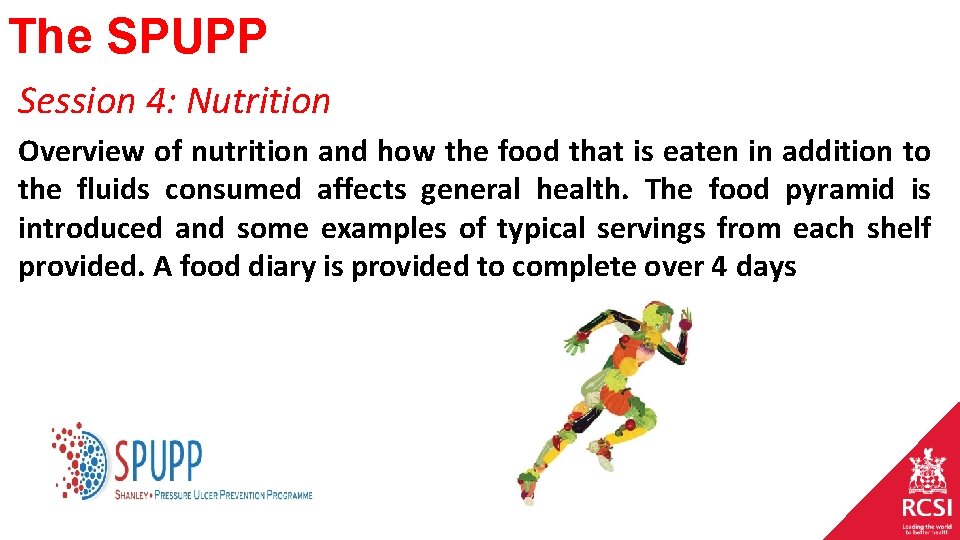 The SPUPP Session 4: Nutrition Overview of nutrition and how the food that is The SPUPP Session 4: Nutrition Overview of nutrition and how the food that is