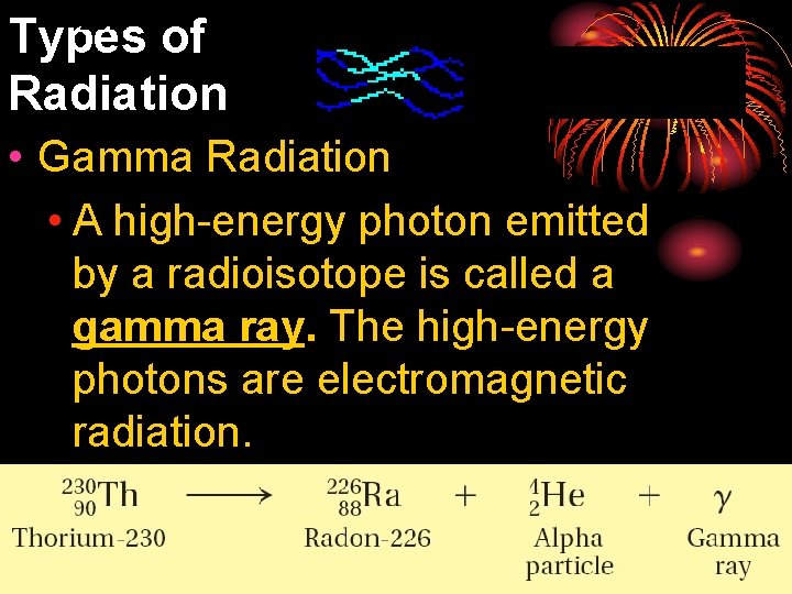 25. 1 Types of Radiation • Gamma Radiation • A high-energy photon emitted by