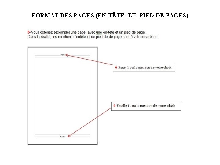 FORMAT DES PAGES (EN-TÊTE- ET- PIED DE PAGES) 