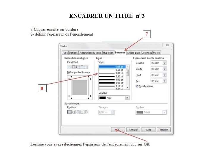ENCADRER UN TITRE n° 3 