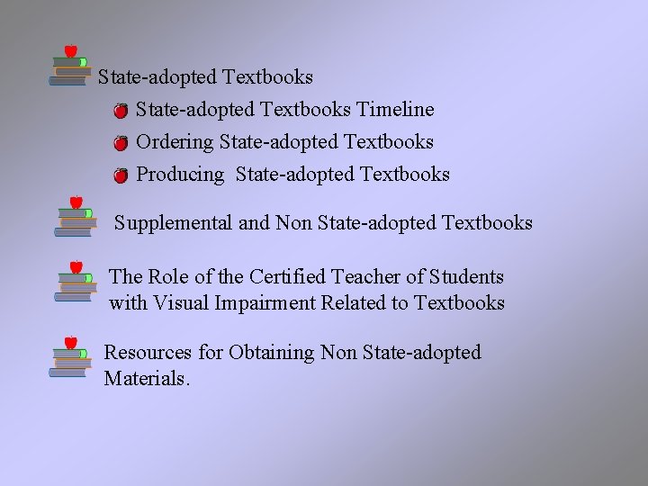 State-adopted Textbooks Timeline Ordering State-adopted Textbooks Producing State-adopted Textbooks Supplemental and Non State-adopted Textbooks