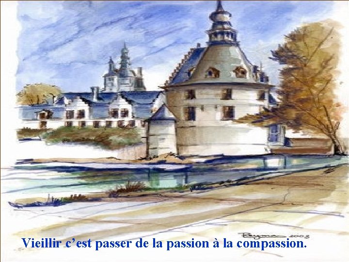 Vieillir c’est passer de la passion à la compassion. 