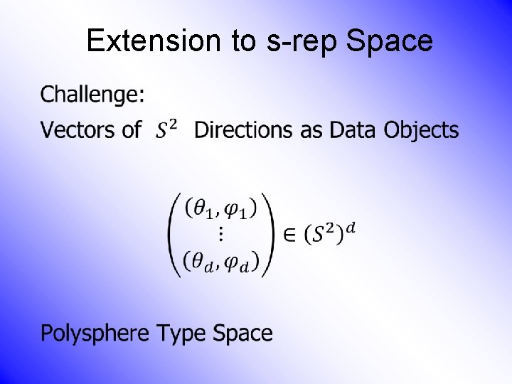 Extension to s-rep Space • 