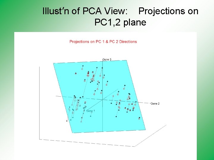 Illust’n of PCA View: Projections on PC 1, 2 plane 