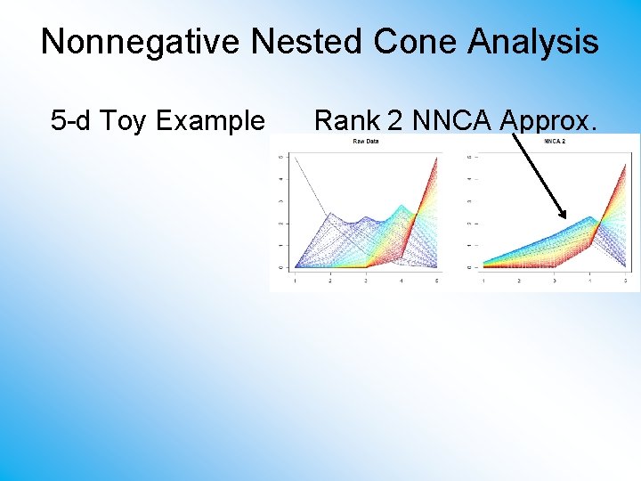 Nonnegative Nested Cone Analysis 5 -d Toy Example Rank 2 NNCA Approx. 