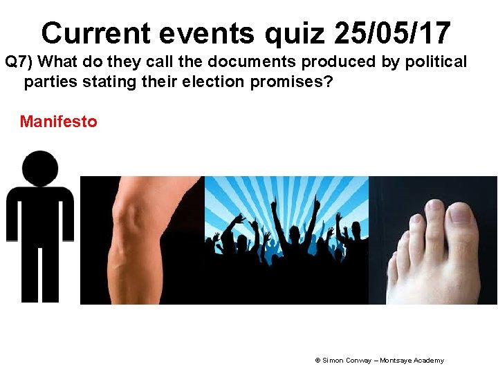 Current events quiz 25/05/17 Q 7) What do they call the documents produced by