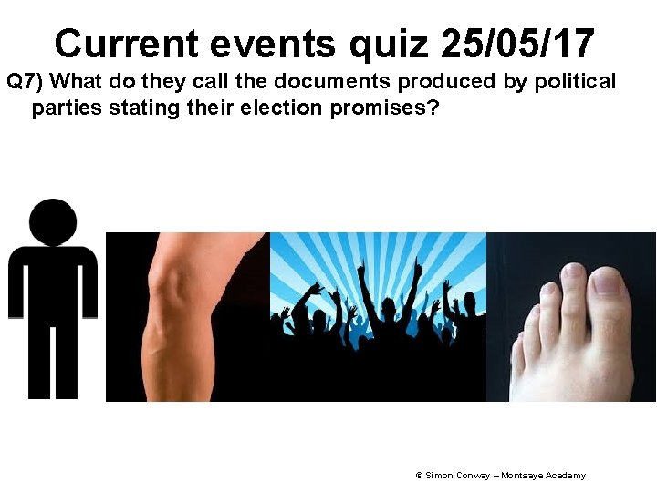 Current events quiz 25/05/17 Q 7) What do they call the documents produced by