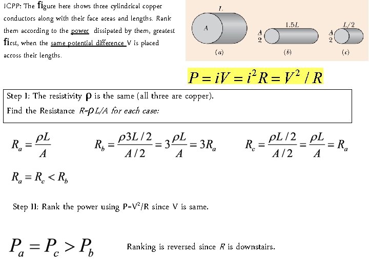 ICPP: The figure here shows three cylindrical copper conductors along with their face areas ICPP: The figure here shows three cylindrical copper conductors along with their face areas