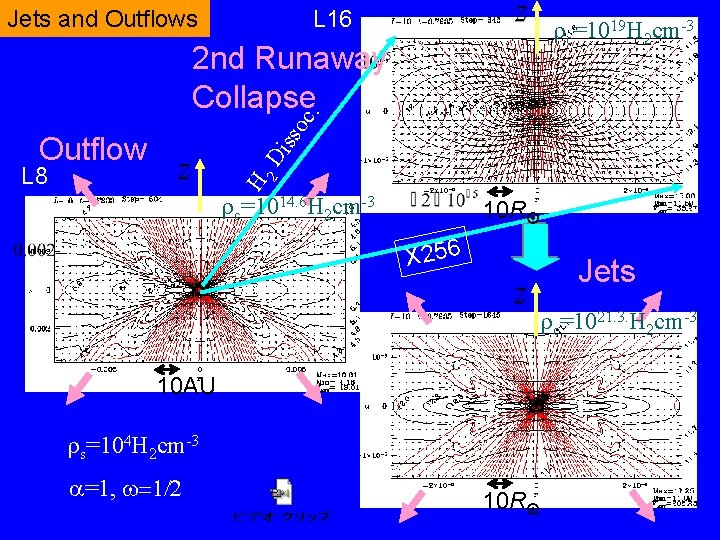 Jets and Outflows L 16 rc=1019 H 2 cm-3 sso c. 2 nd Runaway