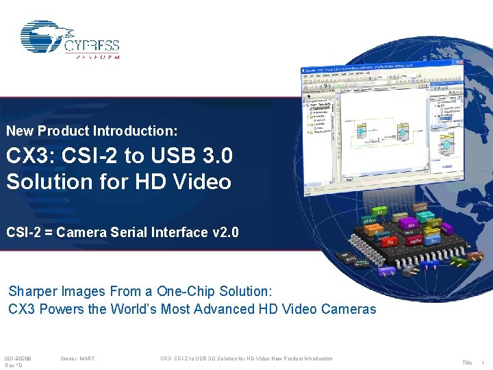 New Product Introduction: CX 3: CSI-2 to USB 3. 0 Solution for HD Video