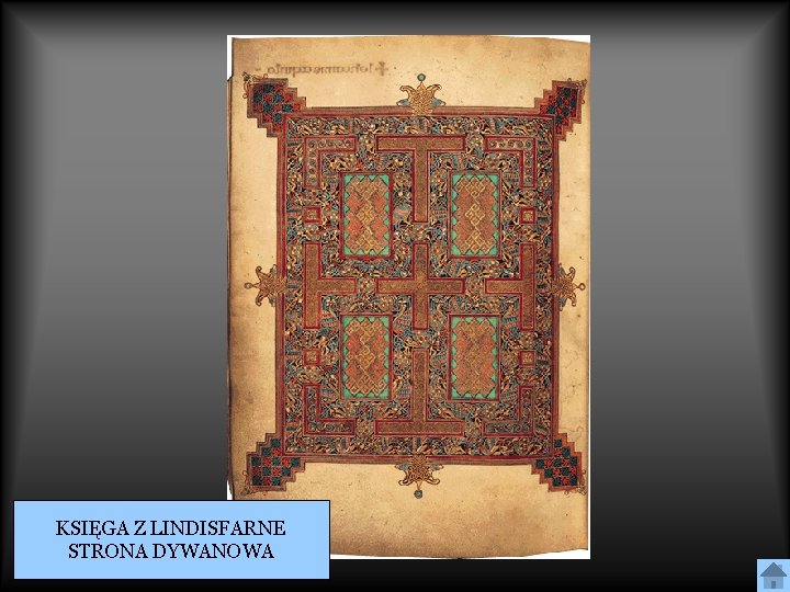 KSIĘGA Z LINDISFARNE STRONA DYWANOWA 