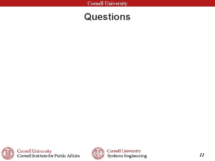 Cornell University Questions 11 