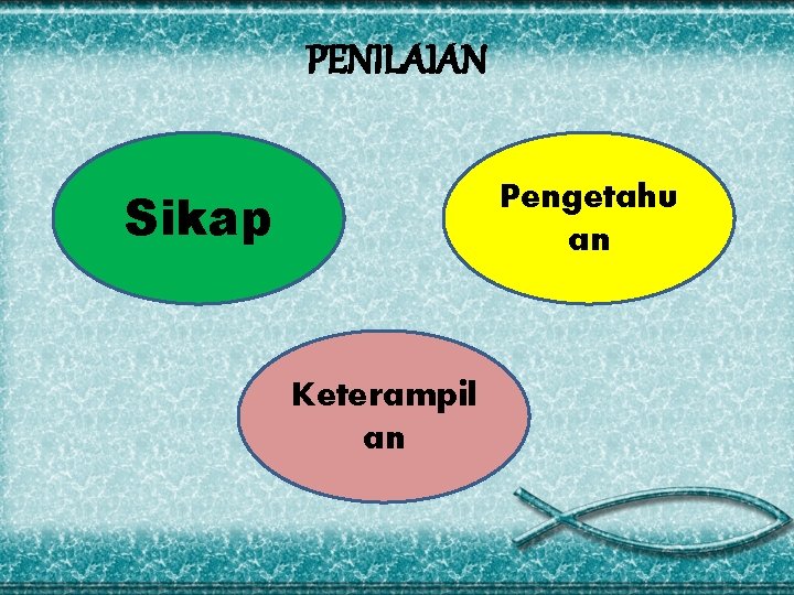 PENILAIAN Sikap Pengetahu an Keterampil an 