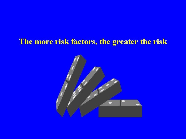 The more risk factors, the greater the risk 