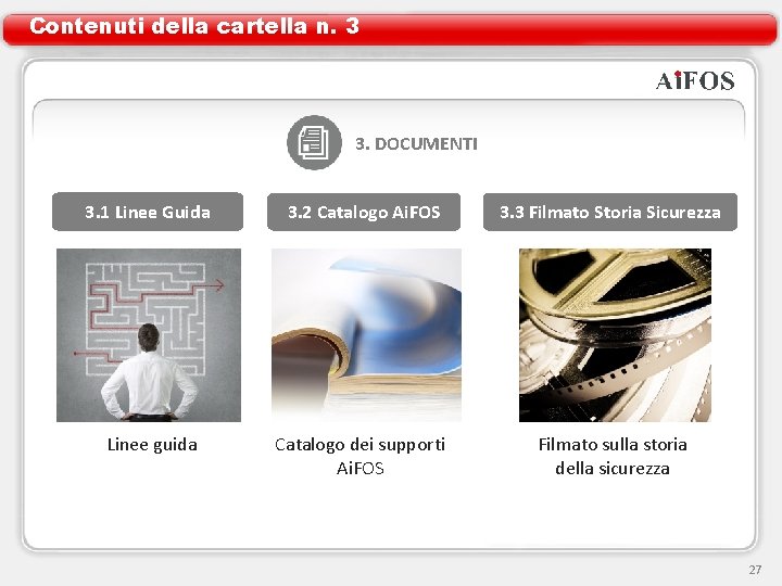 Contenuti della cartella n. 3 3. DOCUMENTI 3. 1 Linee Guida 3. 2 Catalogo