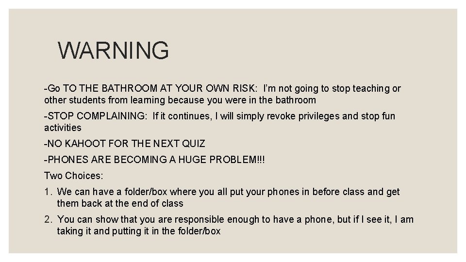 WARNING -Go TO THE BATHROOM AT YOUR OWN RISK: I’m not going to stop