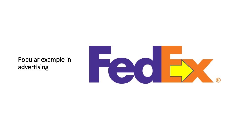 Popular example in advertising 