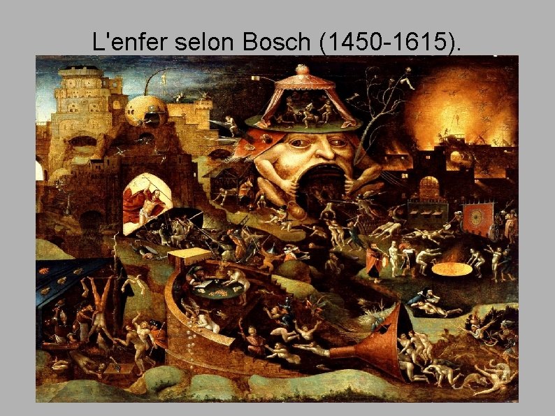 L'enfer selon Bosch (1450 -1615). 