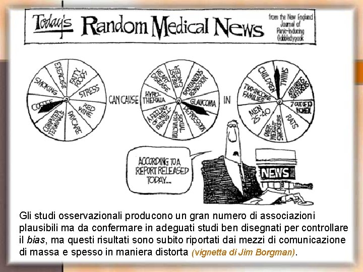 Gli studi osservazionali producono un gran numero di associazioni plausibili ma da confermare in