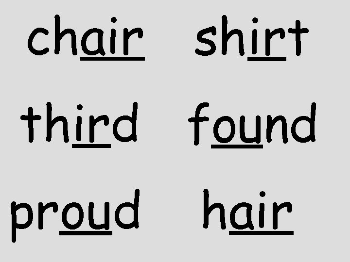 chair shirt third found proud hair 