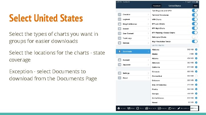 Select United States Select the types of charts you want in groups for easier