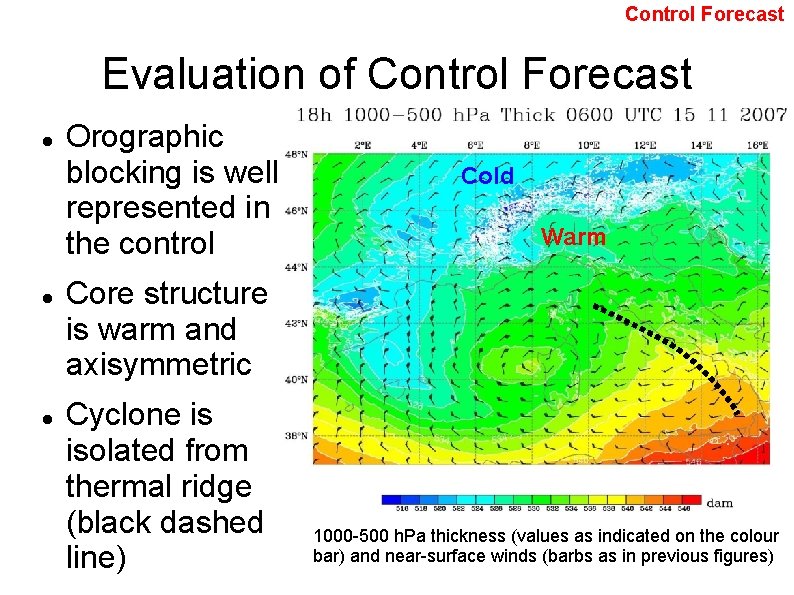 Control Forecast Evaluation of Control Forecast Orographic blocking is well represented in the control