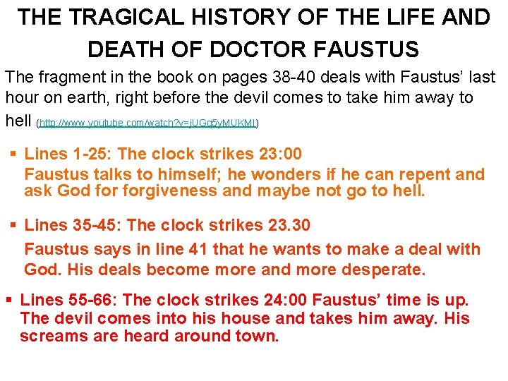 THE TRAGICAL HISTORY OF THE LIFE AND DEATH OF DOCTOR FAUSTUS The fragment in