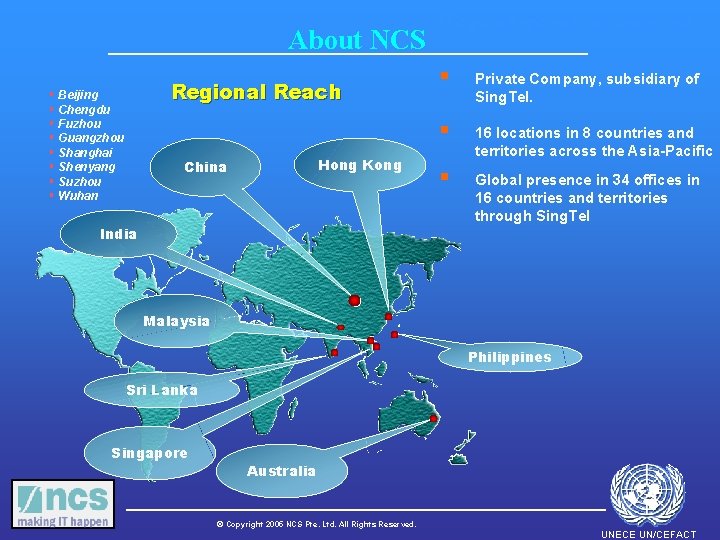 About NCS Regional Reach § Beijing § Chengdu § Fuzhou § Guangzhou § Shanghai