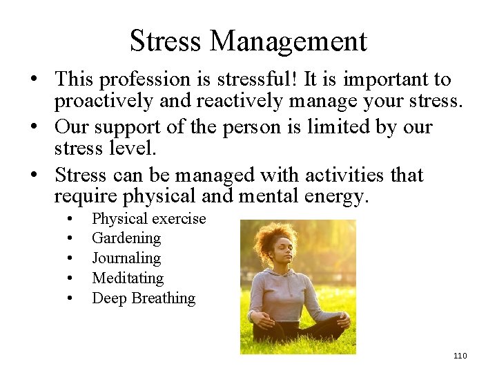 Stress Management • This profession is stressful! It is important to proactively and reactively Stress Management • This profession is stressful! It is important to proactively and reactively