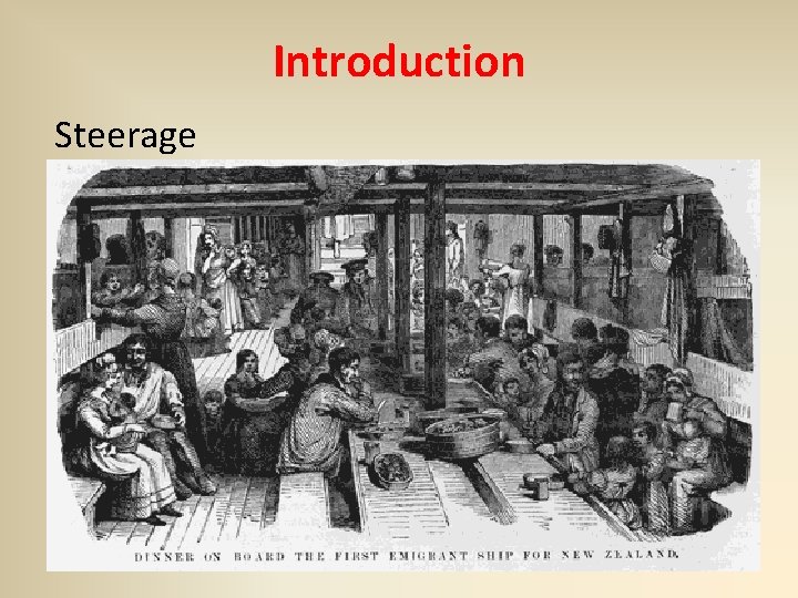Introduction Steerage 