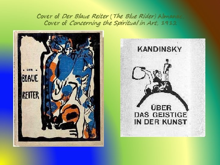 Cover of Der Blaue Reiter (The Blue Rider) Almanac, Cover of Concerning the Spiritual