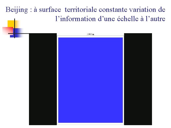 Beijing : à surface territoriale constante variation de l’information d’une échelle à l’autre 