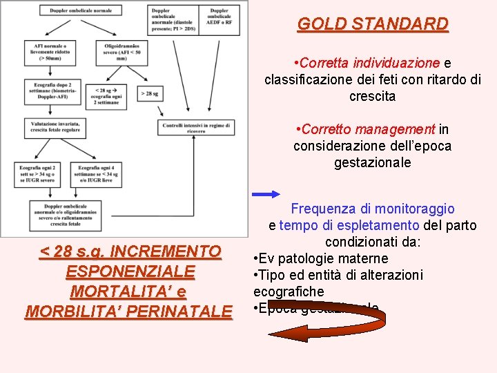 GOLD STANDARD • Corretta individuazione e classificazione dei feti con ritardo di crescita •