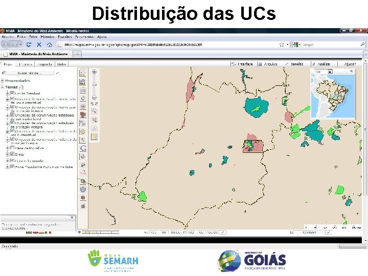 Distribuição das UCs 