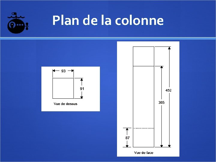 Plan de la colonne 