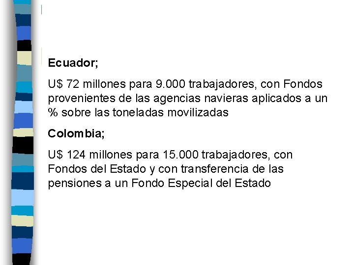 Ecuador; U$ 72 millones para 9. 000 trabajadores, con Fondos provenientes de las agencias