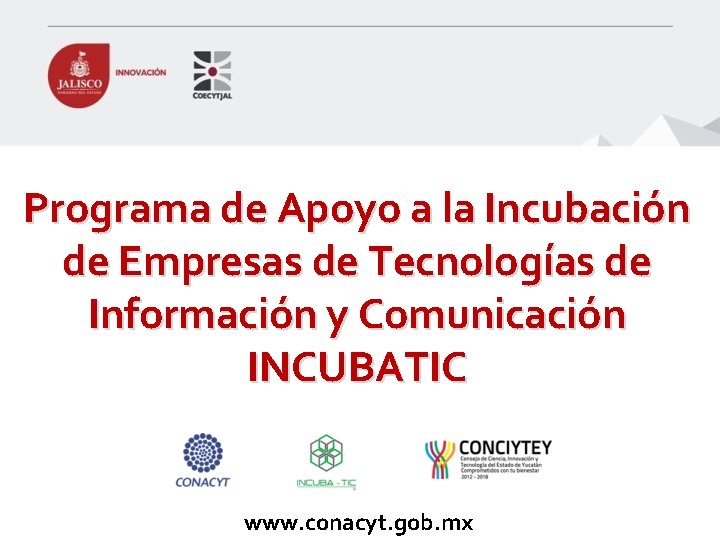 Programa de Apoyo a la Incubación de Empresas de Tecnologías de Información y Comunicación