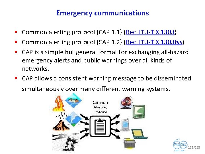 Emergency communications § Common alerting protocol (CAP 1. 1) (Rec. ITU T X. 1303)