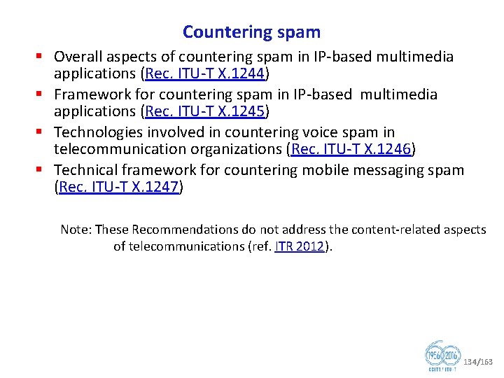 Countering spam § Overall aspects of countering spam in IP based multimedia applications (Rec.