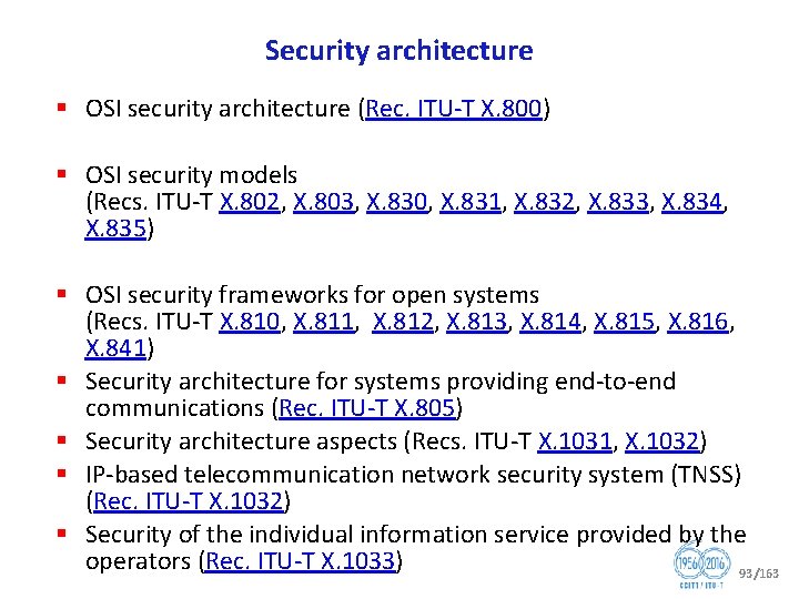 Security architecture § OSI security architecture (Rec. ITU T X. 800) § OSI security