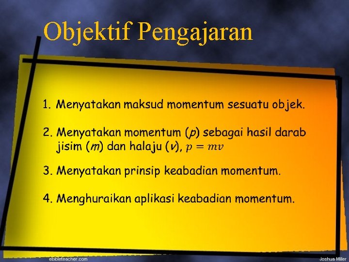 Objektif Pengajaran 