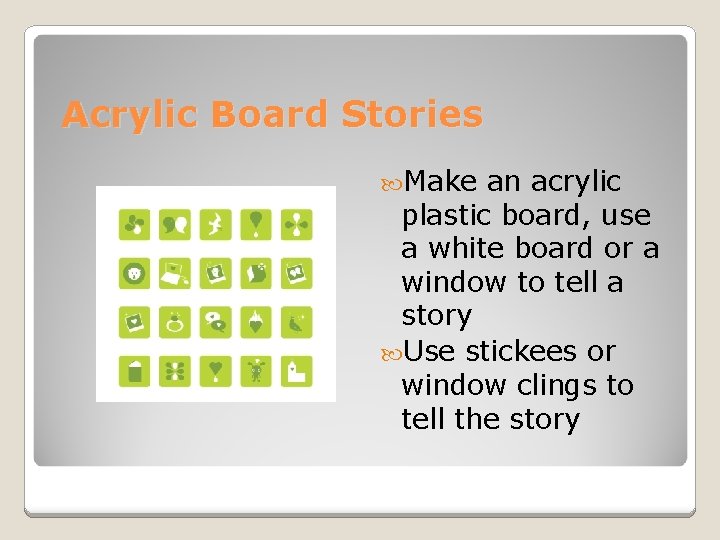 Acrylic Board Stories Make an acrylic plastic board, use a white board or a Acrylic Board Stories Make an acrylic plastic board, use a white board or a