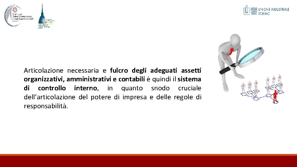 Articolazione necessaria e fulcro degli adeguati assetti organizzativi, amministrativi e contabili è quindi il