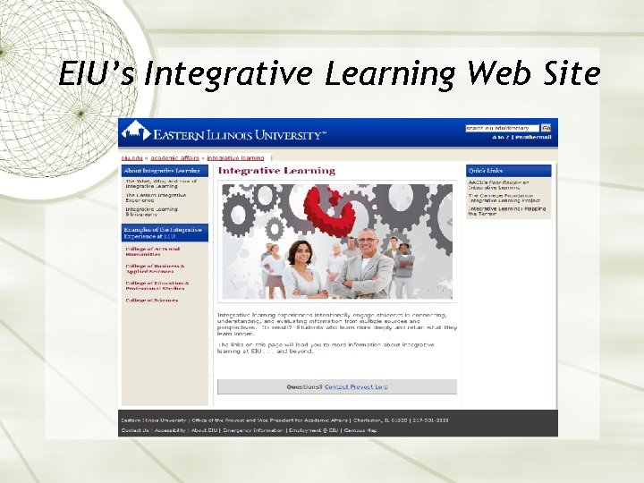 EIU’s Integrative Learning Web Site 