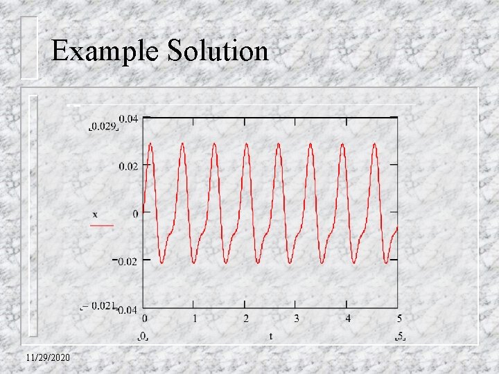 Example Solution 11/29/2020 