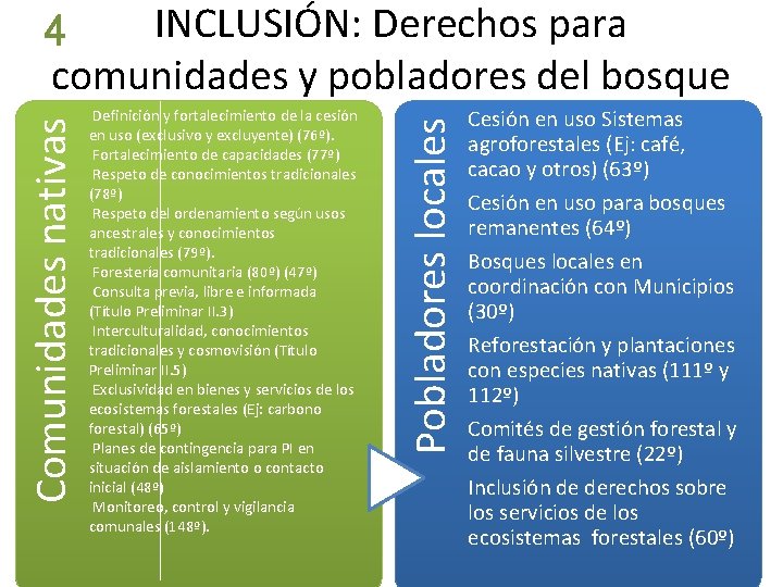 Definición y fortalecimiento de la cesión en uso (exclusivo y excluyente) (76º). Fortalecimiento de