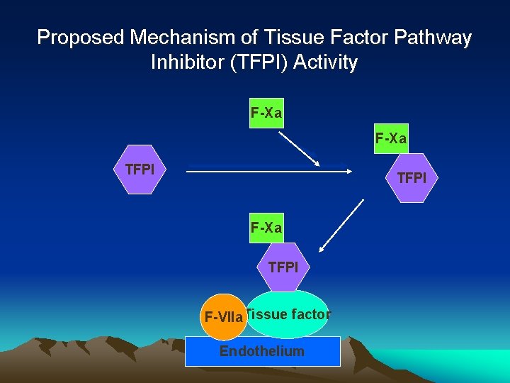 Proposed Mechanism of Tissue Factor Pathway Inhibitor (TFPI) Activity F-Xa TFPI F-VIIa. Tissue factor