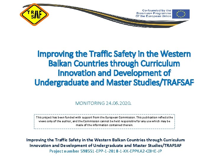 Improving the Traffic Safety in the Western Balkan Countries through Curriculum Innovation and Development