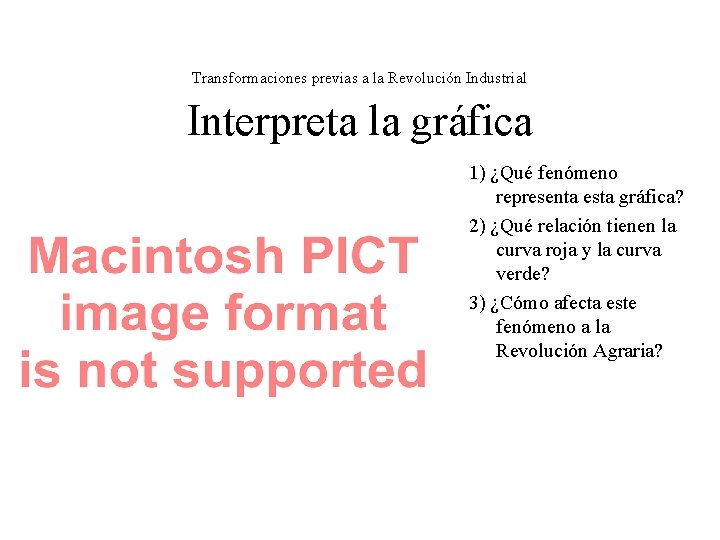 Transformaciones previas a la Revolución Industrial Interpreta la gráfica 1) ¿Qué fenómeno representa esta Transformaciones previas a la Revolución Industrial Interpreta la gráfica 1) ¿Qué fenómeno representa esta