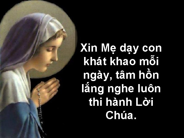 Xin Mẹ dạy con khát khao mỗi ngày, tâm hồn lắng nghe luôn thi